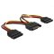 Delock 60105 SATA (15 tűs) >  2db SATA HDD (egyenes) hálózati kábel