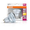 Osram Star PAR16 üveg ház/4,3W/350lm/2700K/GU10/230V/36fok/81lm/W LED spot izzó