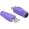 Delock 65461 PS/2 anya > USB-A apa adapter