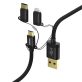   Hama 183348 1m micro USB / Type-C / Lightning 3 in1 fekete adatkábel