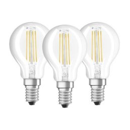   Osram Base átlátszó üveg búra/4W/470lm/2700K/E14 LED kisgömb izzó 3 db