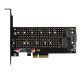   Axagon PCEM2-DC PCI-Express - NVME+NGFF M.2 hűtővel ellátott adapter