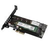 Axagon PCEM2-DC PCI-Express - NVME+NGFF M.2 hűtővel ellátott adapter