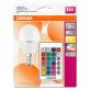 Osram Star+ RGBW/matt búra/5,5W/470lm/2700K/E14 távirányítható LED kisgömb izzó