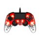 Nacon 2804955 Compact PS4 átlátszó-halványpiros vezetékes kontroller