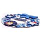   Iris 3D karácsonyi koszorú mintás/39x39cm/fehér-kék karton dekoráció