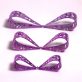   Iris Doboz alakú /1db 20cm, 1db 25cm, 1db 30cm/ ezüst-lila fémdoboz műanyag masnival dekor szett