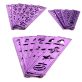   Iris Doboz alakú /1db 20cm, 1db 25cm, 1db 30cm/ ezüst-lila fémdoboz műanyag masnival dekor szett