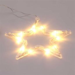   Iris Csillag alakú 18x18cm/meleg fehér LED-es tapadókorongos fénydekoráció