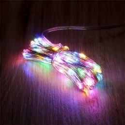   Iris 8 programos 10m/távirányítós/több színű/100db LED-es/USB-s fényfüzér, fénydekoráció