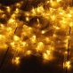  Iris Csillag alakú fix fényű/2,5m/távirányítós/meleg fehér/12db LED-es USB-s fényfüzér, fénydekoráció