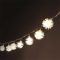Zúzmara alakú 3cm/1,5m/meleg fehér/10db LED-es/2xAA elemes fényfüzér, fénydekoráció