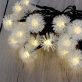   Zúzmara alakú 3cm/5m/IPX3 szabványos/meleg fehér/20db LED-es/napelemes fényfüzér, fénydekoráció