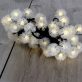  Zúzmara alakú 3cm/9m/IPX3 szabványos/meleg fehér/50db LED-es/napelemes fényfüzér, fénydekoráció