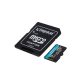   Kingston 128GB SD micro Canvas Go! Plus (SDXC Class 10 UHS-I U3) (SDCG3/128GB) memóriakártya adapterrel