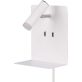   Trio 2225570231 3000K/240lm/IP20/fehér USB-s LED fali lámpa