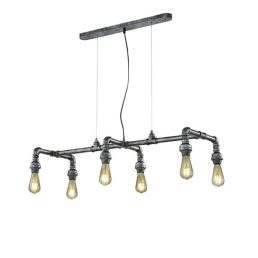   TRIO 307000688 GOTHAM 6 x E27 antik ezüst többágú függeszték