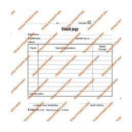   B.VALL.9/V 140x140mm 50x2lapos "Vételi jegy" nyomtatvány