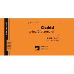   B.318-103/V 25x2lapos "Kiadási pénztárbizonylat" nyomtatvány