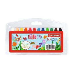   Stabilo Trio háromszög alakú 12db-os vegyes színű olajpasztell kréta készlet