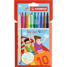   Stabilo Trio kétvégű 10db-os vegyes színű rostirón készlet