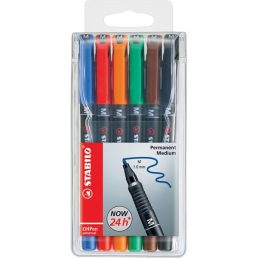   Stabilo OHPen 843 M 6db-os vegyes színű permanent marker készlet