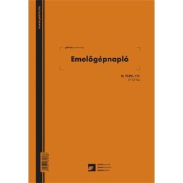   D.7570-111 A4 2+25lapos álló "Emelőgépnapló" nyomtatvány