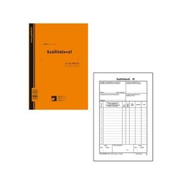   B.10-70/V/S A5 25x6lapos álló "Szállítólevél" tömbös nyomtatvány