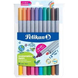   Pelikan Colorella Twin dupla 10db-os kétvégű rostirón készlet