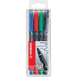   Stabilo OHPen 842 F 4db-os vegyes színű permanent marker készlet