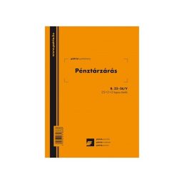   B.22-26/V A5 25x2+2lap álló "Pénztárzárás" nyomtatvány