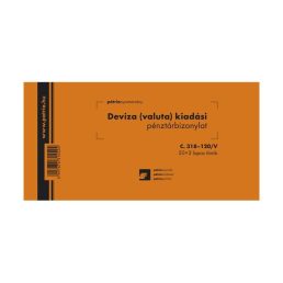   C.318-120/V 50x3lapos "Deviza (valuta) kiadási pénztárbizonylat" nyomtatvány