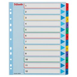 Esselte A4 extra széles 1-12 újraírható regiszter