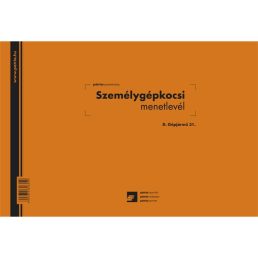   D.GEPJ.31 100 lapos tömb A4 fekvő "Személygépkocsi menetlevél" nyomtatvány
