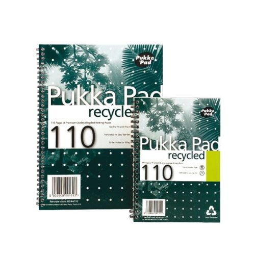 Pukka Pad Recycled A5 110 oldalas vonalas spirálfüzet