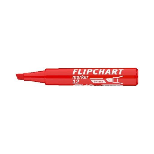 ICO Flipchart 12 piros marker