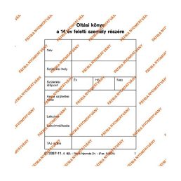   C.3337-11 "Védőoltási könyv 14 év feletti személy részére" nyomtatvány