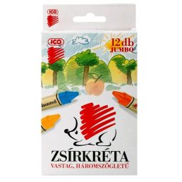  ICO Süni Jumbo 12db-os vatag, háromszögletű zsírkréta készlet