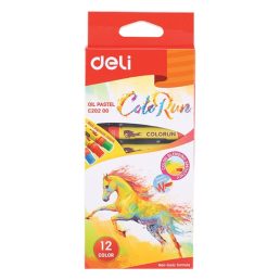   Deli Color Run 12db-os vegyes színű olajpasztell kréta készlet
