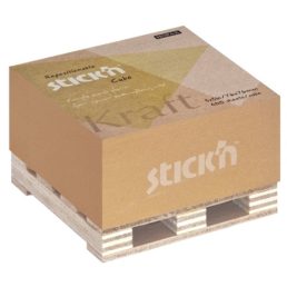   Stick'N KraftCube 76x76 mm 400 lap barna öntapadó natúr újrahasznosított jegyzettömb