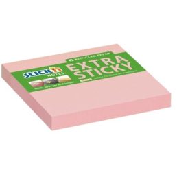   Stick'N ExtraSticky Recycled 76x76 mm 90 lap újrahasznosított pasztell rózsa jegyzettömb