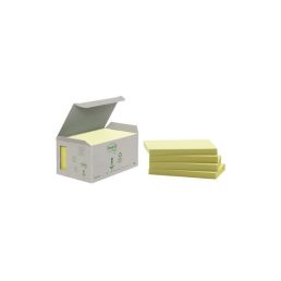   Post-it 127x76mm újrahasznosított sárga jegyzettömb minitorony