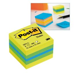   Post-it 2051-L 51x51mm mini öntapadós vegyes lime kockatömb