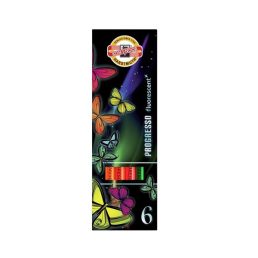   Koh-I-Noor 8741 Progresso Neon henger alakú 6db-os színes ceruza készlet