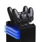   FroggieX FX-P4-C1-B Charge & Disc Tower PS4 dual töltőállomás + lemez tartó állvány