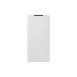   Samsung OSAM-EF-NG996PJEG Galaxy S21 Plus LED view világosszürke oldalra nyíló tok