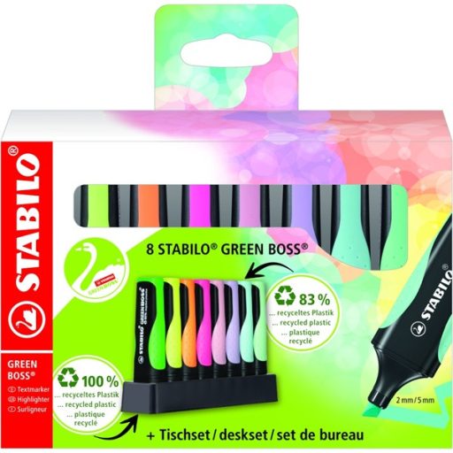 Stabilo GREEN BOSS Pastel 8db-os szövegkiemelő készlet