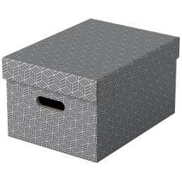 Esselte Home M méret 3db/csomag szürke tárolódoboz