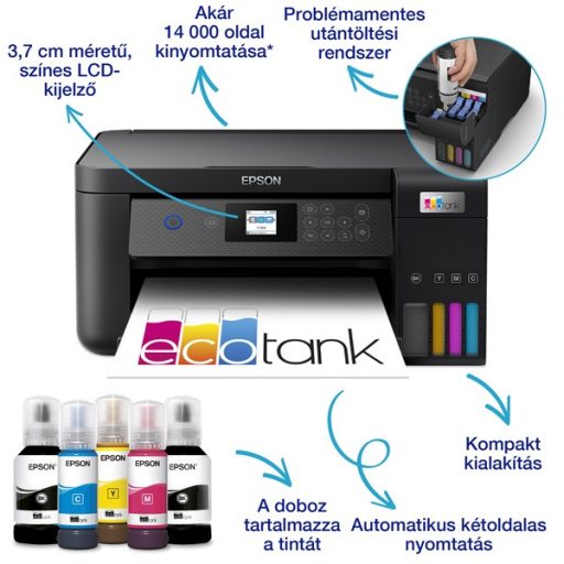 Epson EcoTank L4260 színes tintasugaras fekete multifunkciós nyomtató