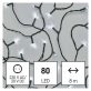   Emos D4AC02 8m/80LED/kül-beltéri/időzítős/hideg fehér karácsonyi LED fényfüzér